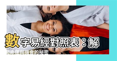 易經數字表|數字易經揭密版，一分鐘快速識人術